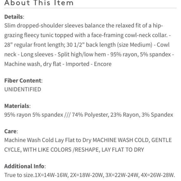 Caslon high/low maron tunic long sleeve - Picture 3 of 3